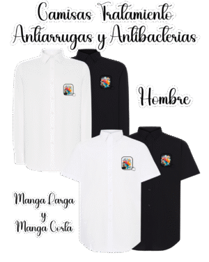 Camisa de hombre antibacteriana y antiarrugas ropa laboral, trabajo