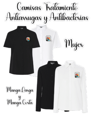 camisa mujer laboral antibacteriana y antiarrugas ropa laboral